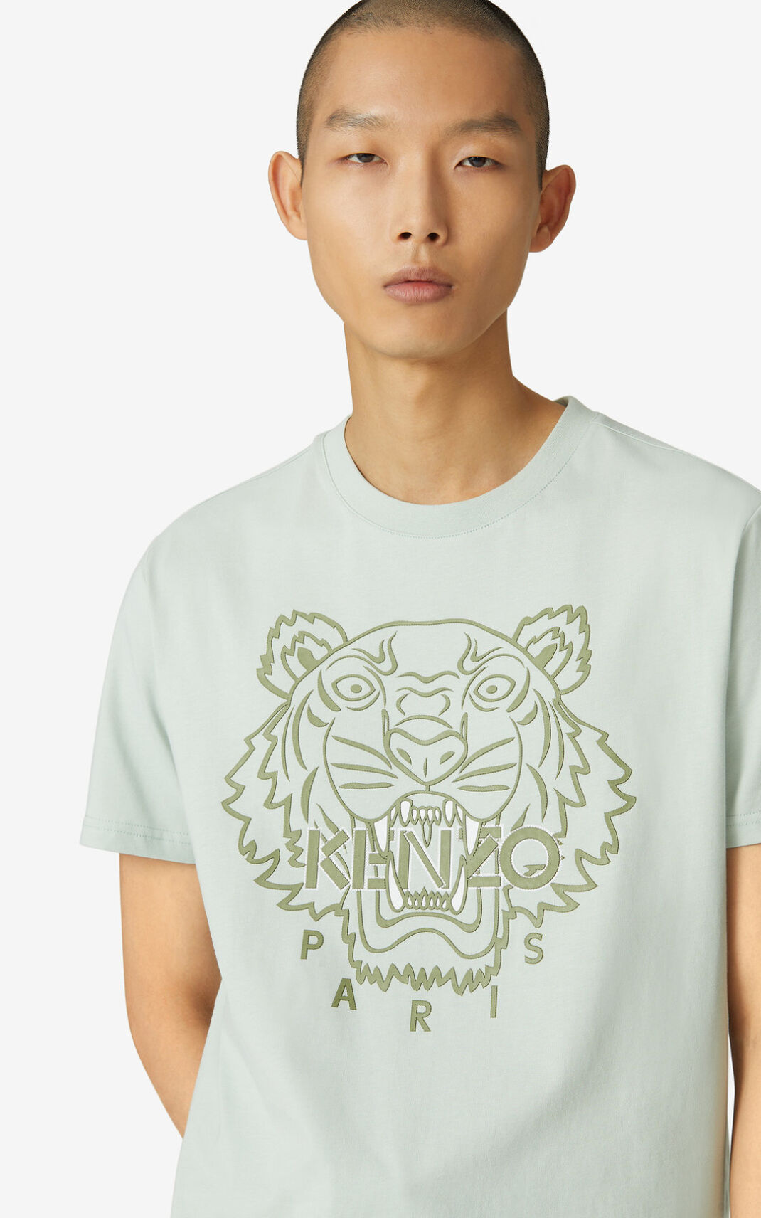 Kenzo Tiger Póló Férfi Olivazöld Zöld | ID.359831